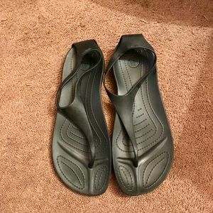 CROCS SEXI FLIP SANDAL BLACK SIZE 9